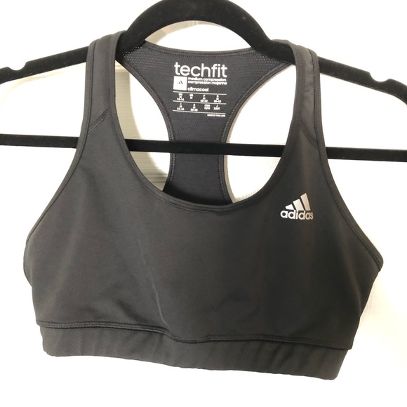 adidas techfit Sports Bra - Black, Medium - Picture 2 of 9